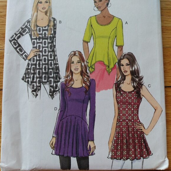Pullover Tops Sewing Pattern Plus Size 14-22 UNCUT Butterick 6096 Modern Tunics - Picture 3 of 10